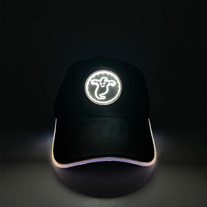 G Costume LED Light-Up Baseball Cap Flashing Adjustable Party, Festival &amp; Cosplay Hat