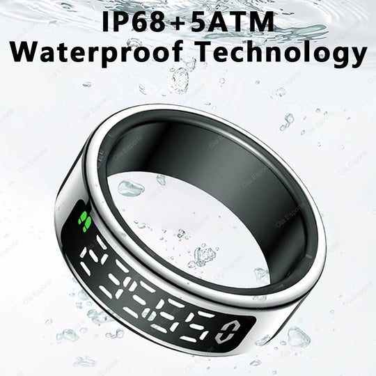 G Active Smart Ring with Touch Display Wireless Charging &amp; 5ATM Waterproof Smart Ring for Men &amp; Women