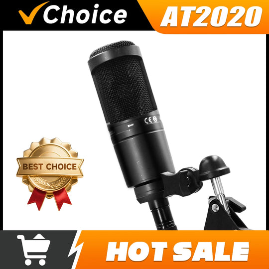 G Creator AT2020 Cardioid Condenser Microphone Large-Diaphragm Studio Mic for Podcasting, Streaming &amp; Recording