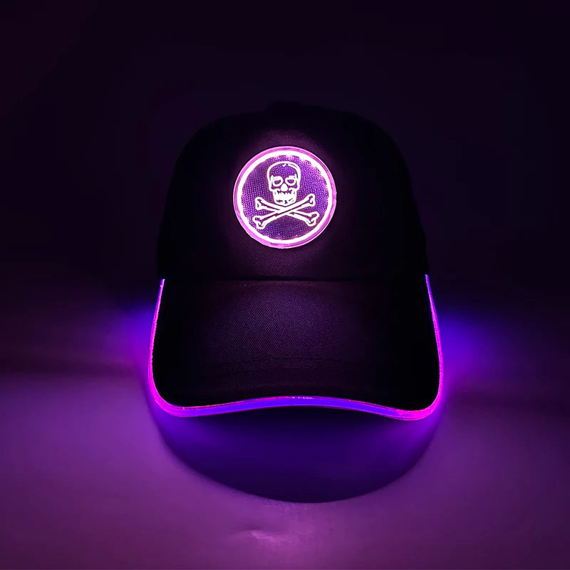 G Costume LED Light-Up Baseball Cap Flashing Adjustable Party, Festival &amp; Cosplay Hat