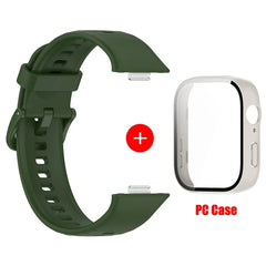 Tempered glass case+band For Huawei Watch Fit 3 Straps silicone sport bracelet for Huawei Fit3 Replacement watchband Accessories