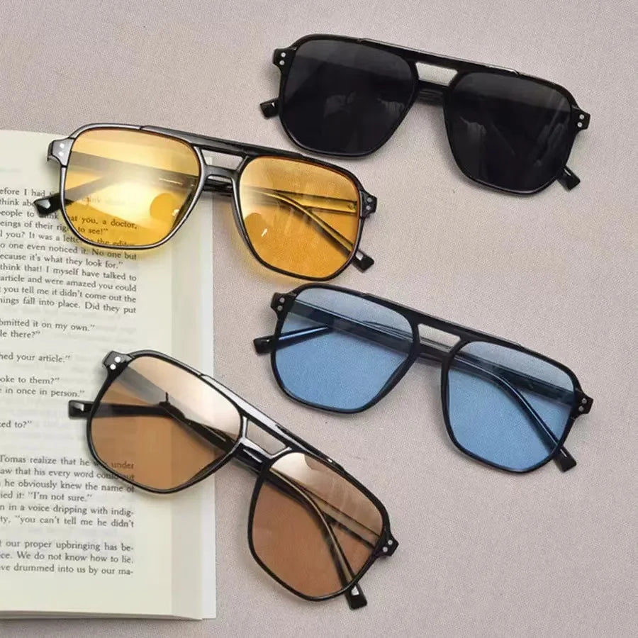 G Style Oversized Square Sunglasses Unisex Vintage UV400 Fashion Eyewear