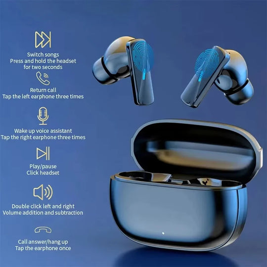 G Audio True Wireless Bluetooth 5.3 Earbuds Stereo Earphones with Noise-Reducing Microphone &amp; Charging Case