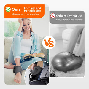 G Active Electric Ankle & Foot Massager with Heat Temperature-Controlled Foot Massage Wrap