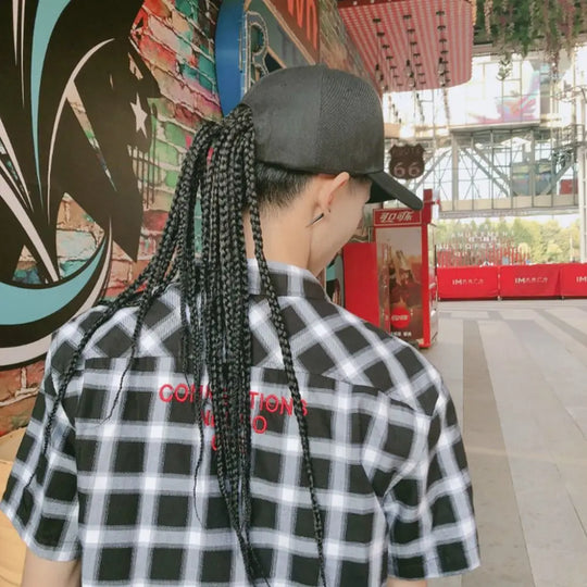 G Costume Baseball Cap with Dreadlock-Style Hair Unisex Hip Hop Costume &amp; Novelty Hat