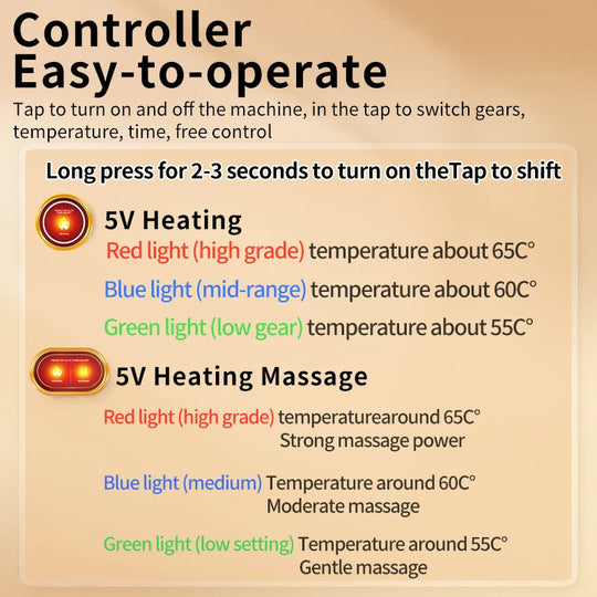 G Active Heated Hip Massager 3-Level Waist &amp; Hip Massage Wrap with Vibration