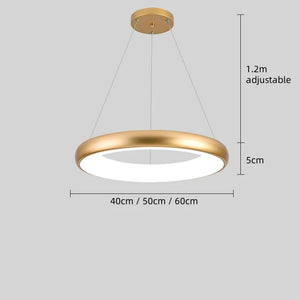 G Living Nordic LED Ring Pendant Light Modern Hanging Ceiling Lamp for Home & Commercial Spaces
