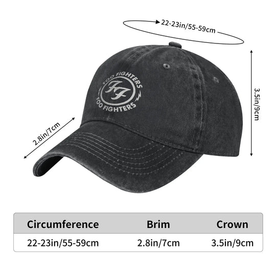 G Style Vintage Washed Denim Baseball Cap Adjustable Unisex Distressed Casual Hat
