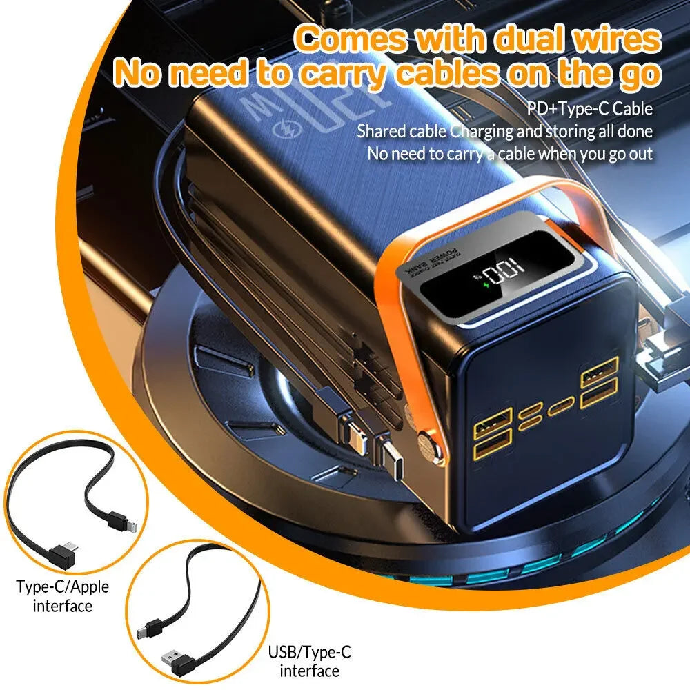 G Creator 80,000mAh 120W Fast Charging Power Bank High-Capacity Portable Charger with Multi-Device Charging