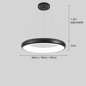 G Living Nordic LED Ring Pendant Light Modern Hanging Ceiling Lamp for Home & Commercial Spaces
