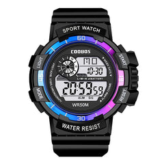 COOBOS Digital Watch Men Waterproof Electronic Fashion LED Watches Luminous Alarm Sports Man Militray Clock Gift Reloj Hombre