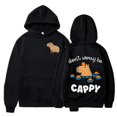 Capybara Fashion Hoodie Women Men Harajuku Pullovers Capibara Gothic Sweatshirt Mange Cute Y2k Hoody Cartoon korean style hooded