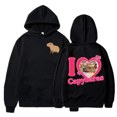 Capybara Fashion Hoodie Women Men Harajuku Pullovers Capibara Gothic Sweatshirt Mange Cute Y2k Hoody Cartoon korean style hooded
