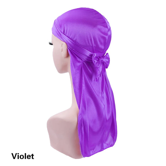 G Style Silky Satin Durag Unisex Long Tail Head Wrap for Hair Protection &amp; Everyday Style