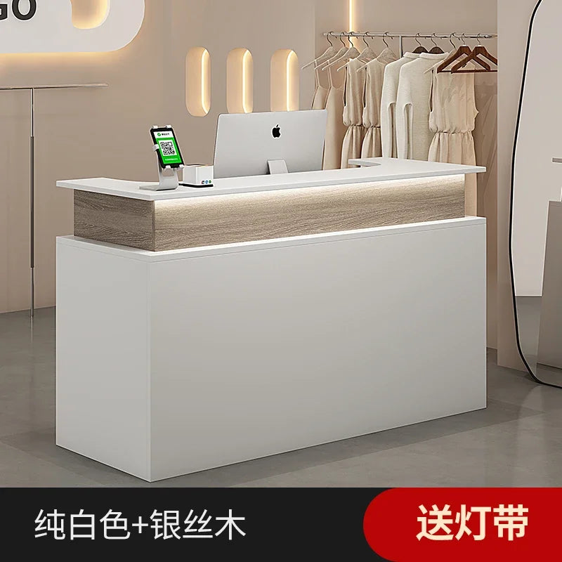 G Workspace Luxury Reception Desk Modern Front Counter for Salon, Spa, Office &amp; Commercial Reception Areas