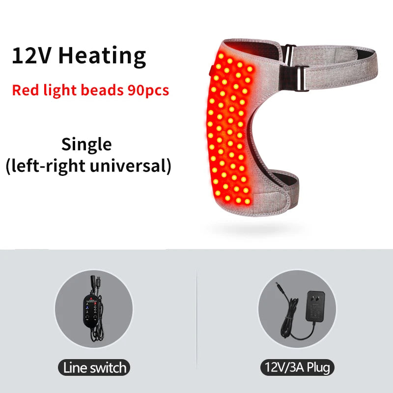 G Active Heated Hip Massager 3-Level Waist &amp; Hip Massage Wrap with Red Light &amp; Vibration