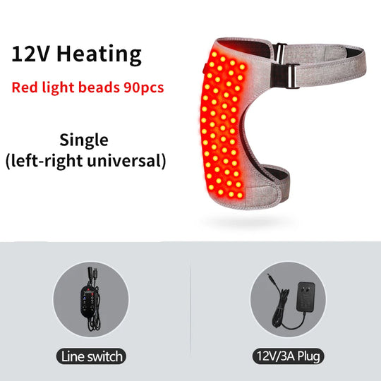 G Active Heated Hip Massager 3-Level Waist &amp; Hip Massage Wrap with Red Light &amp; Vibration