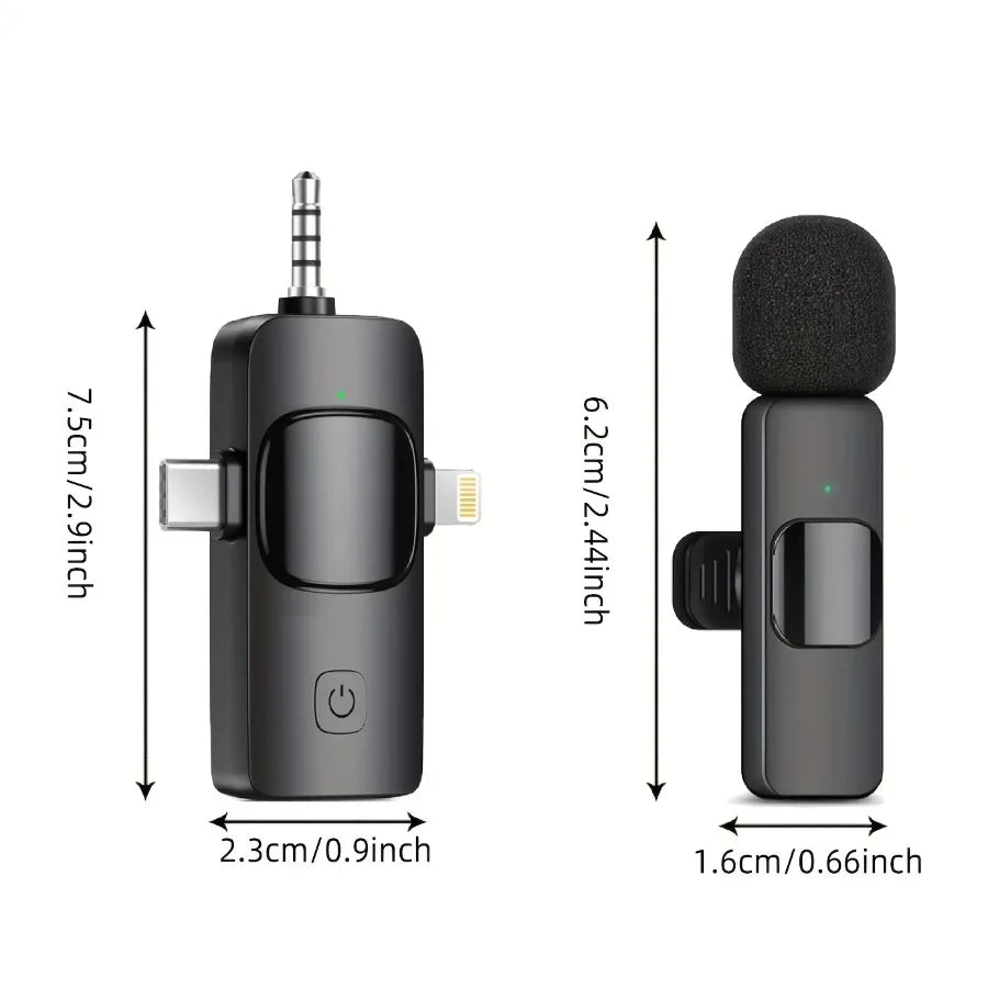 G Creator Wireless Lavalier Microphone for iPhone & Android Clip-On Noise Reduction Mic for Streaming, Vlogging & Recording