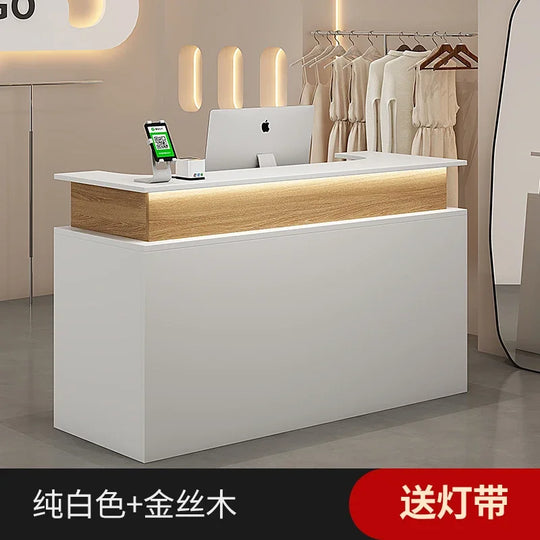 G Workspace Luxury Reception Desk Modern Front Counter for Salon, Spa, Office &amp; Commercial Reception Areas