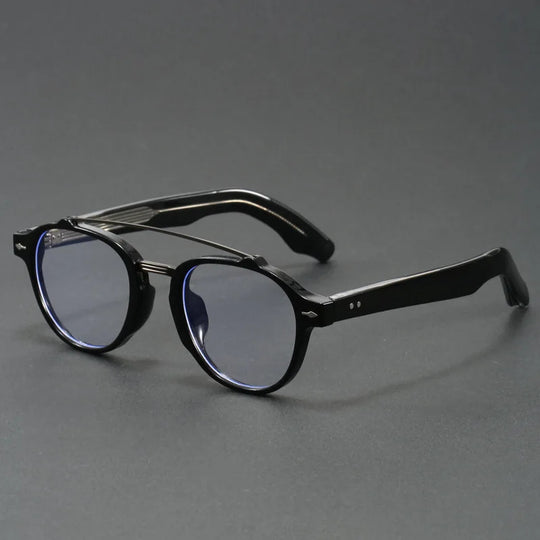 G Style Retro Blue Light Blocking Glasses Double Bridge Unisex Frames