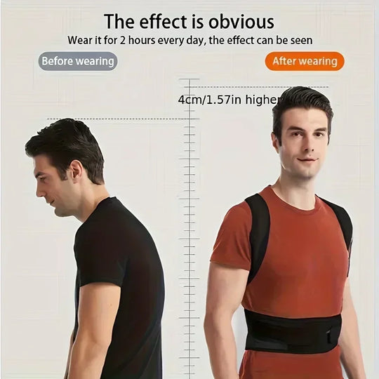 G Active Posture Corrector Back Brace Adjustable &amp; Breathable Upper Back Support for Men &amp; Women