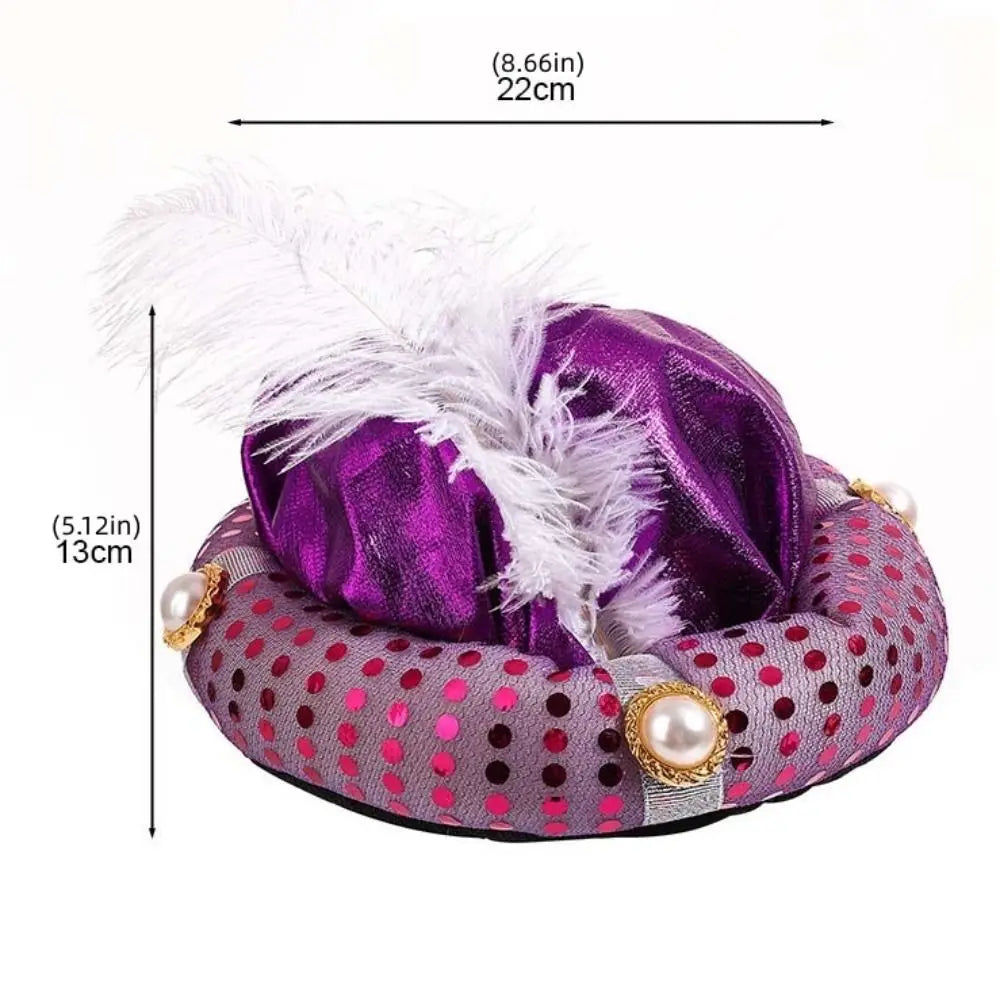 G Costume Sultan Turban Hat Arabian-Inspired Costume Head Wrap for Adults &amp; Kids