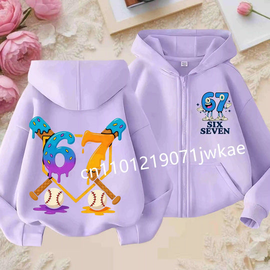 G Kids Graphic Zip-Up Hoodie Soft Hooded Sweatshirt for Boys &amp; Girls