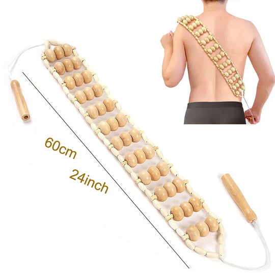 G Active Wood Therapy Massage Roller Wooden Body Massage Tool for Relaxation &amp; Self-Care