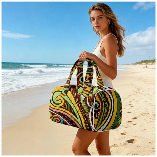 G Travel Quilted Tote Bag Large Paisley Print Shoulder Handbag for Travel &amp; Everyday Use