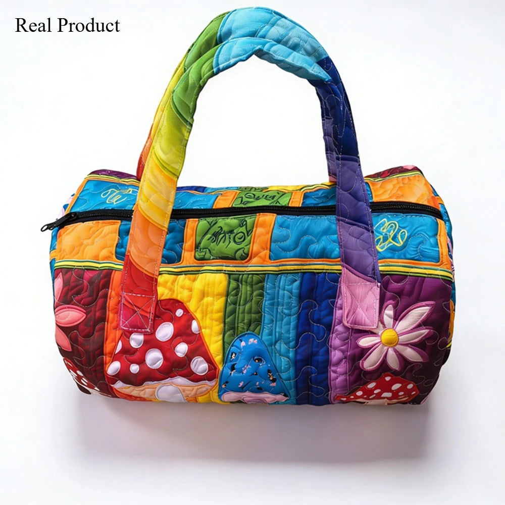 G Travel Quilted Tote Bag Large Paisley Print Shoulder Handbag for Travel &amp; Everyday Use