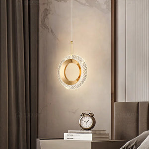 G Living Nordic LED Ring Pendant Light Modern Hanging Ceiling Lamp for Bedroom, Living Room & Bedside