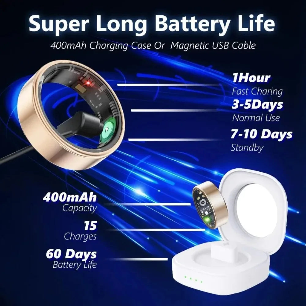 G Active Smart Health Ring Heart Rate, Blood Oxygen, Sleep &amp; Activity Tracker with Remote Camera Control