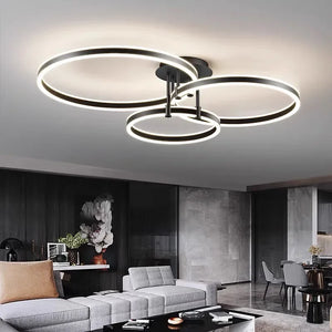 G Living Modern Dimmable LED Ring Chandelier Contemporary Pendant Light for Living Room & Dining Room