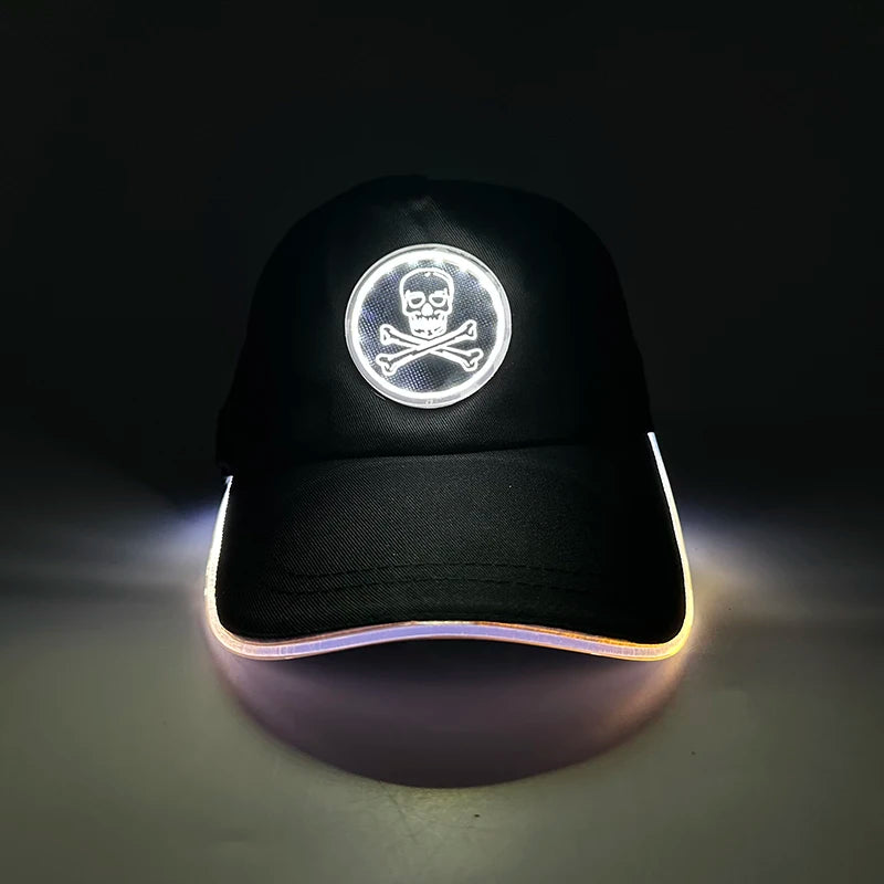 G Costume LED Light-Up Baseball Cap Flashing Adjustable Party, Festival &amp; Cosplay Hat