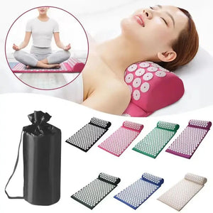 G Active Acupressure Massage Mat & Pillow Set Spike Yoga Mat for Relaxation & Wellness