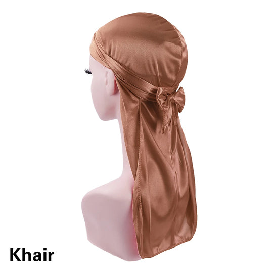G Style Silky Satin Durag Unisex Long Tail Head Wrap for Hair Protection &amp; Everyday Style