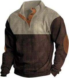 Europe and The United States New Men's Outdoor Jacket Autumn and Winter Corduroy Casual Stand Collar Long Sleeve Hoodie S-5XL