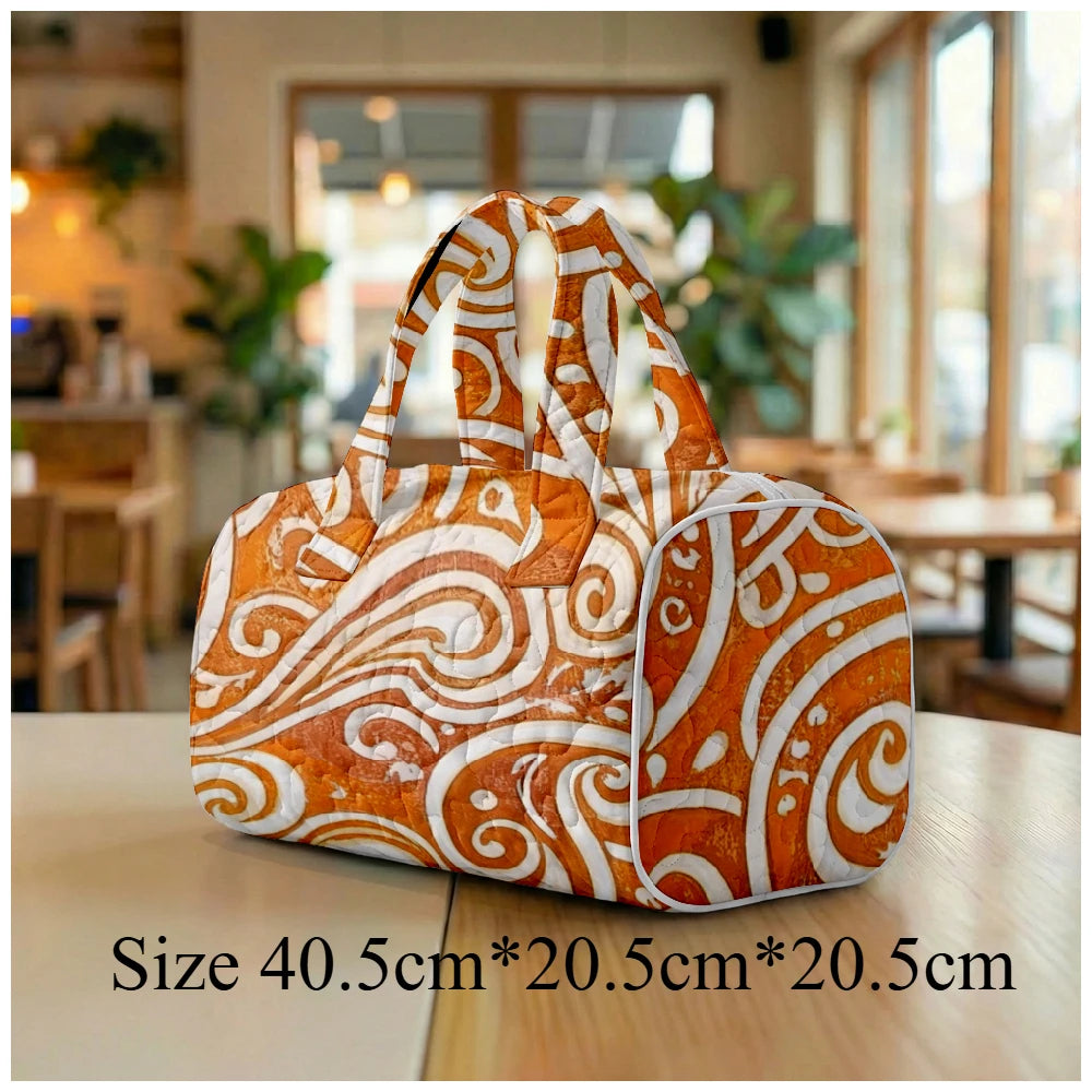 G Travel Quilted Tote Bag Large Paisley Print Shoulder Handbag for Travel &amp; Everyday Use