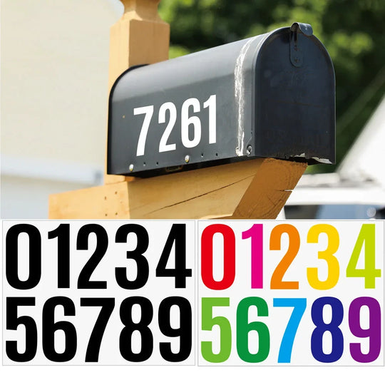 G Home 4PCS 4-Inch Waterproof Number Stickers Self-Adhesive Numeral Decals for Doors &amp; Mailboxes