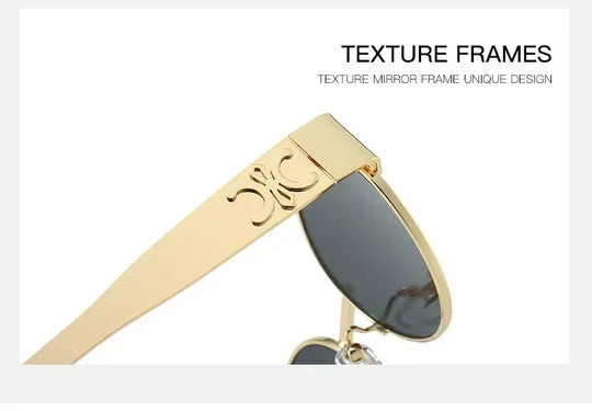 G Style Luxury Oval Metal Sunglasses Unisex UV400 Fashion Eyewear