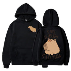 Capybara Fashion Hoodie Women Men Harajuku Pullovers Capibara Gothic Sweatshirt Mange Cute Y2k Hoody Cartoon korean style hooded