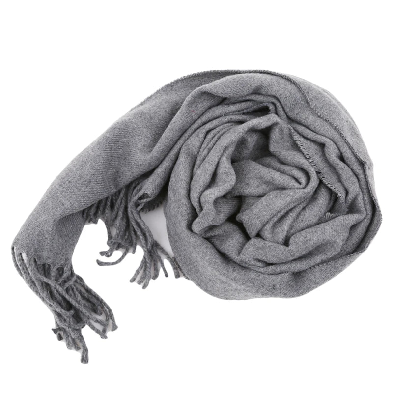 G Style Unisex Winter Wool Scarf Soft Long Tassel Warm Shawl