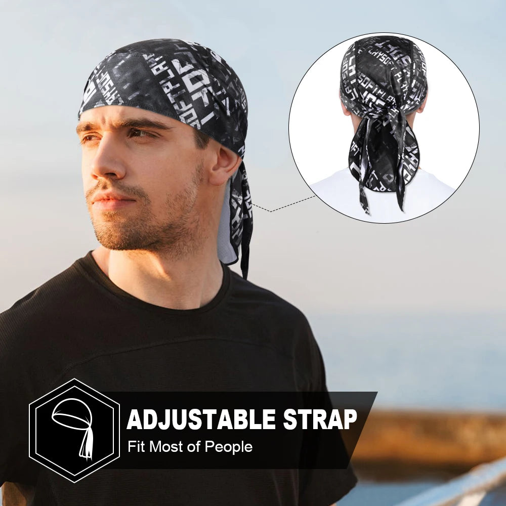 G Active Quick-Dry Cycling Bandana Cap Breathable Sports Head Wrap Helmet Liner (1 or 2 Pack)