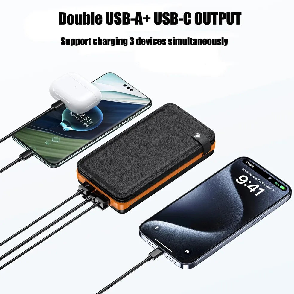 G Creator 50,000mAh Portable Solar Power Bank USB-C &amp; USB-A Fast Charger for Travel &amp; Outdoor Adventures