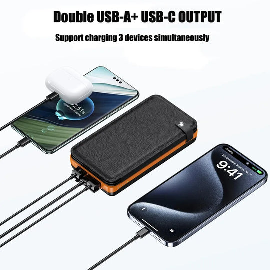 G Creator 50,000mAh Portable Solar Power Bank USB-C &amp; USB-A Fast Charger for Travel &amp; Outdoor Adventures