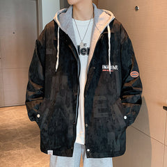 Hong Kong Fashion Autumn Men's Wear Hats Coat