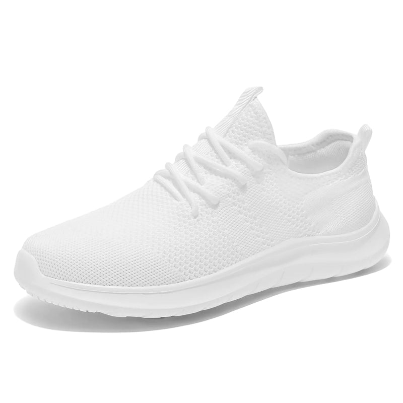 Yamepp Mens Slip On Walking Shoes Non Slip Running Tennis Shoes Lightweight Breathable Athletic Gym Workout Cross Training Sneakers White 12